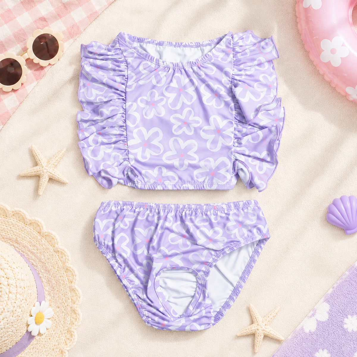 2-Pack Ruffle Dog Bikini Set