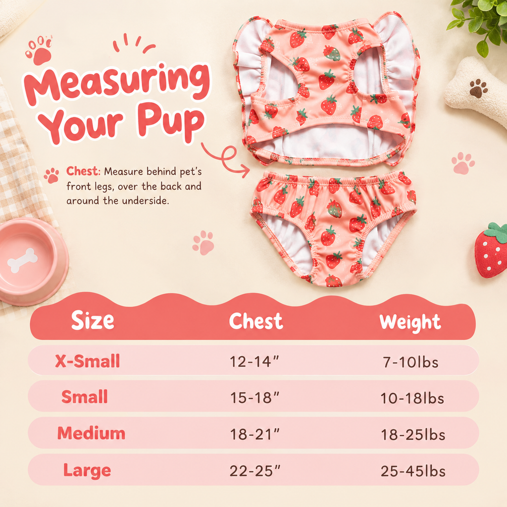 2-Pack Ruffle Dog Bikini Set