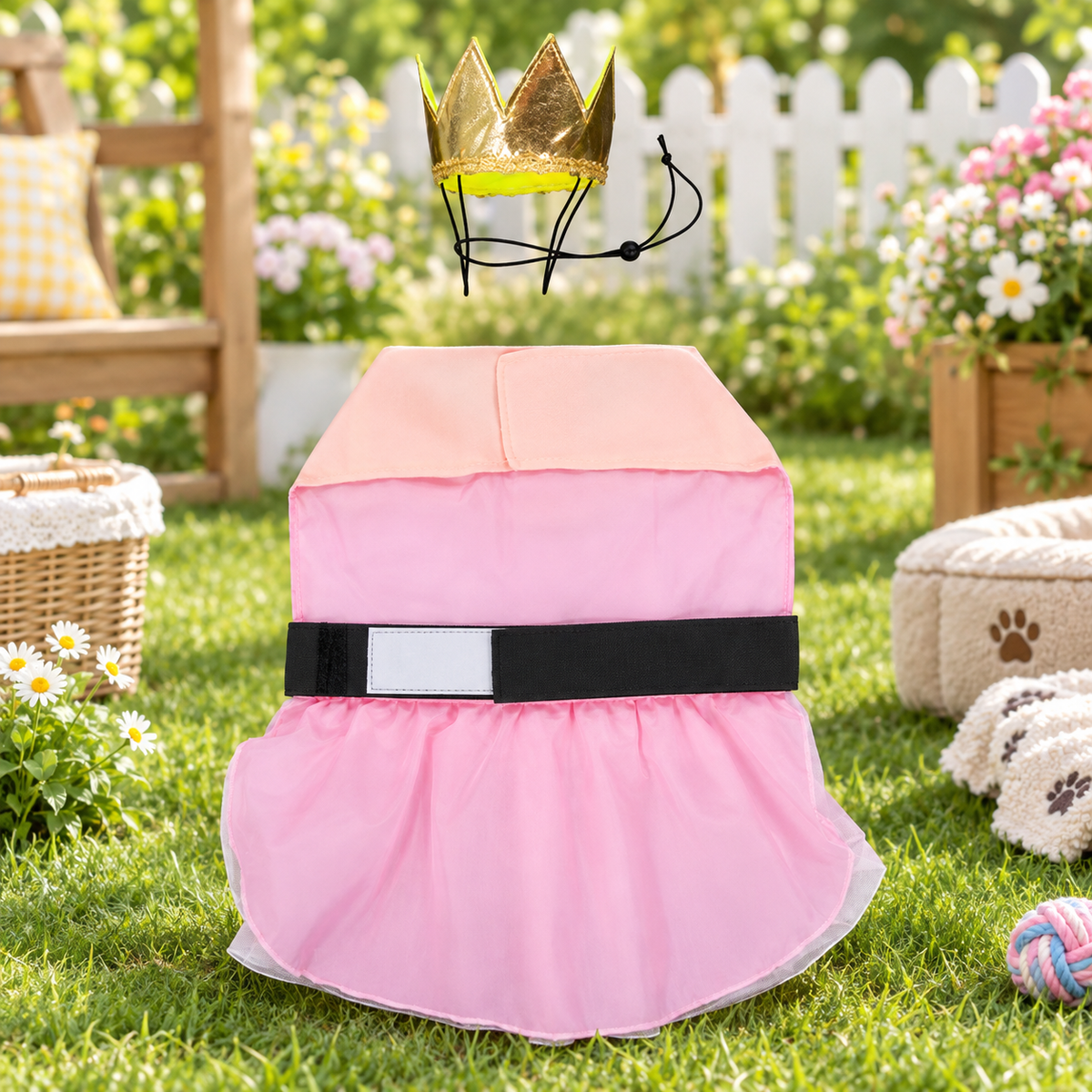 Pink Princess Dog Costume Dress