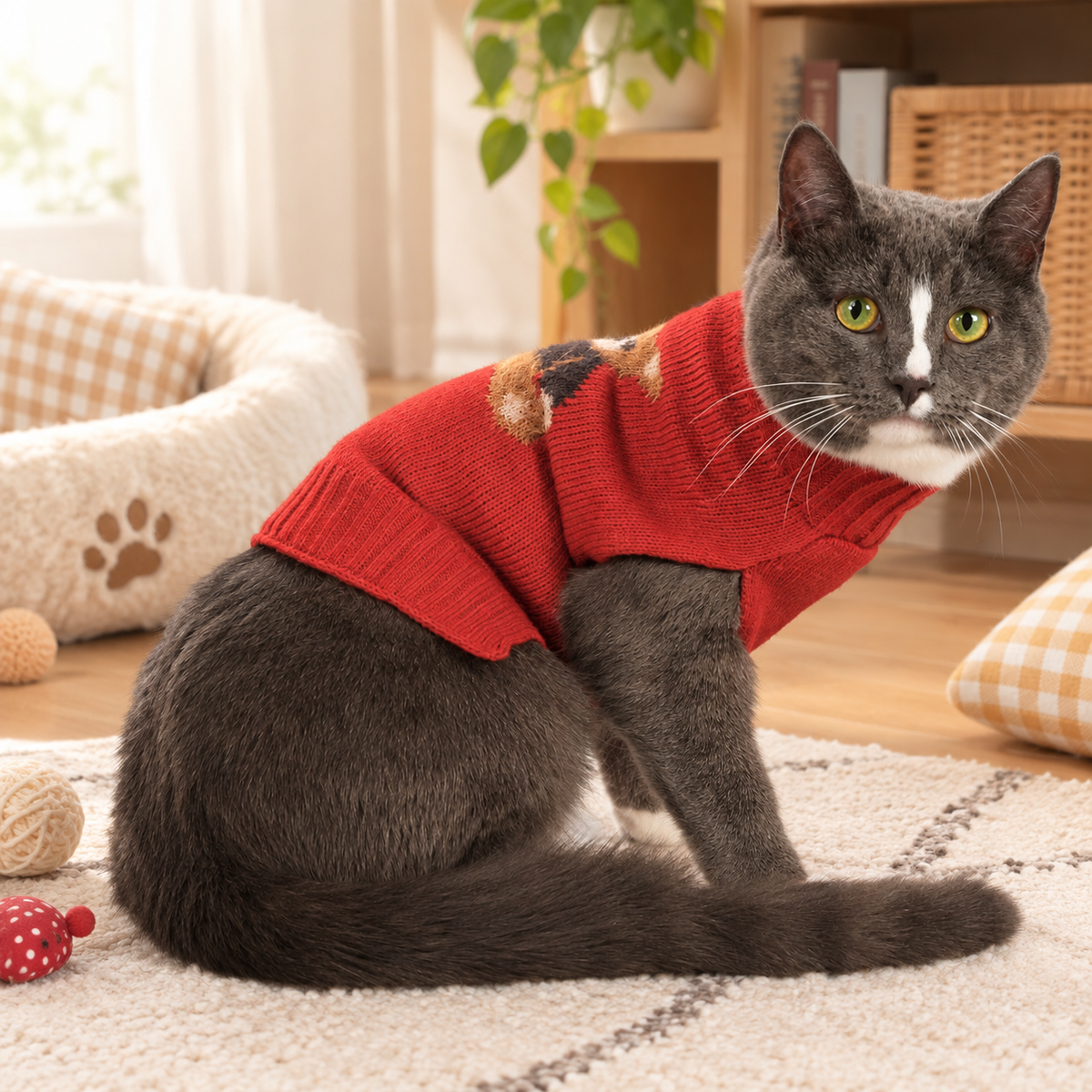 Teddy Bear Knit Pet Sweater