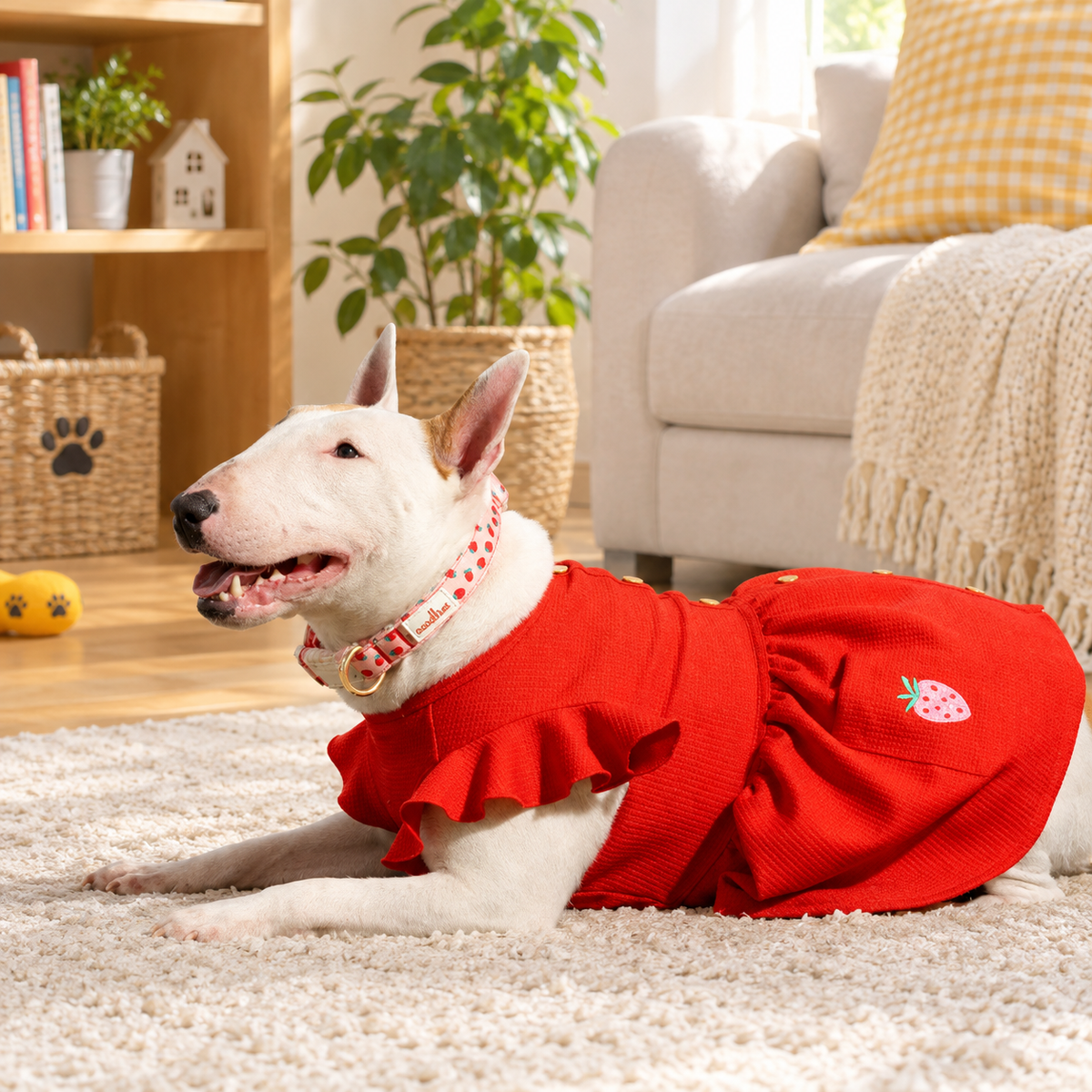 Sweet Citrus Ruffle Dog Dress