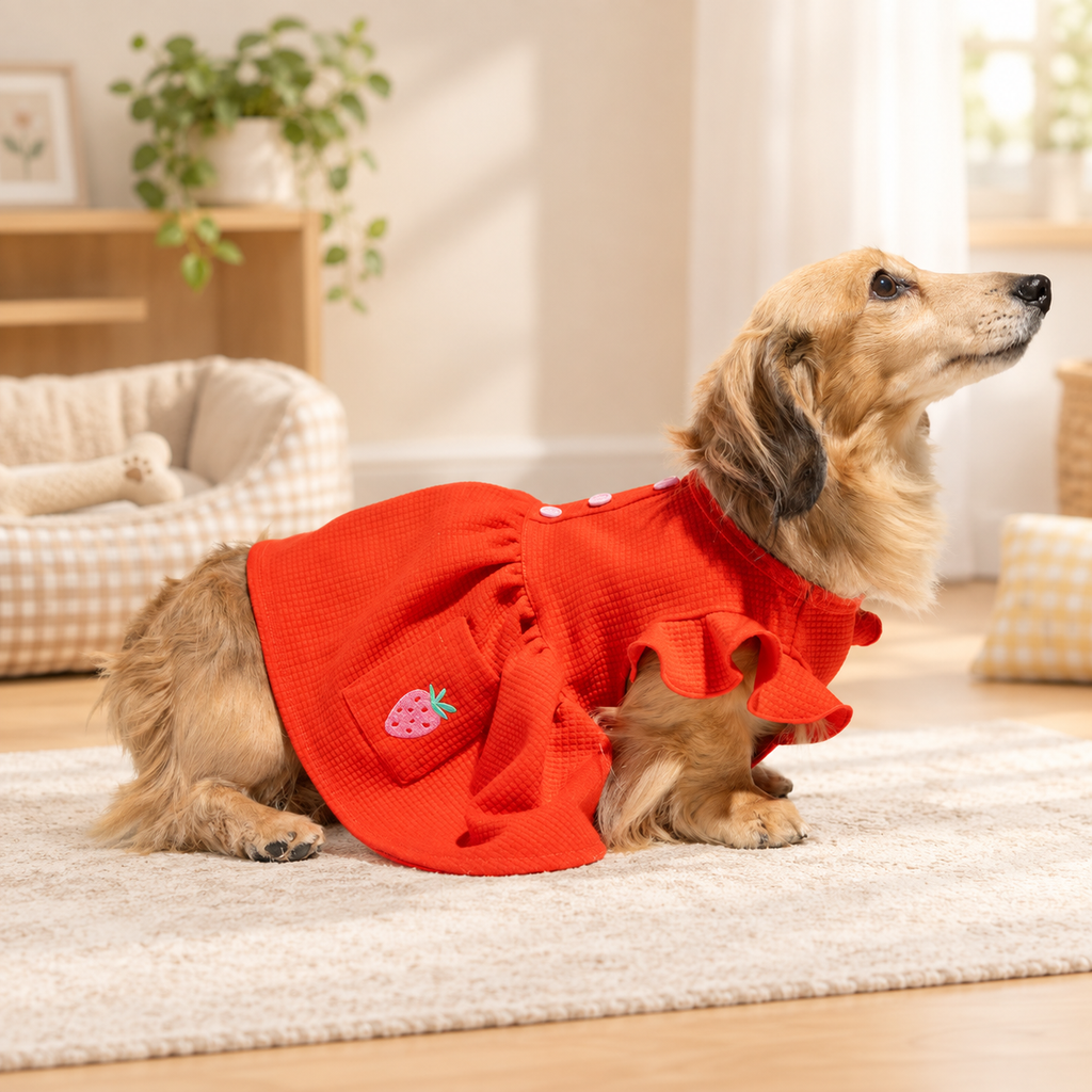 Sweet Citrus Ruffle Dog Dress
