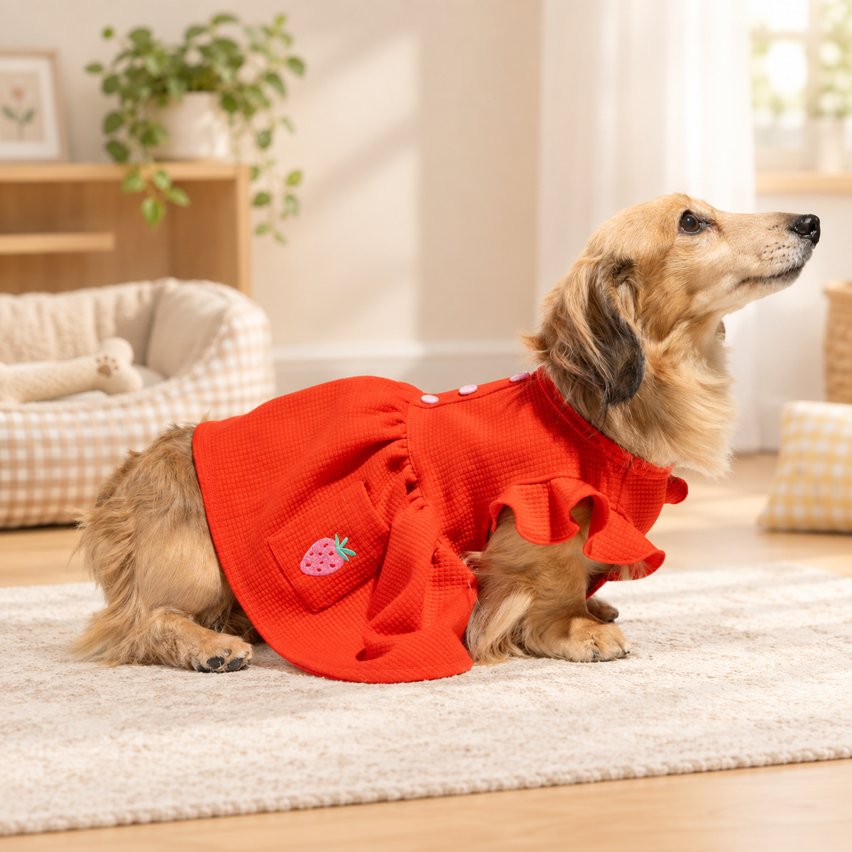 Sweet Citrus Ruffle Dog Dress