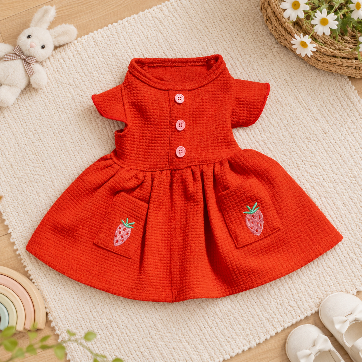 Sweet Citrus Ruffle Dog Dress