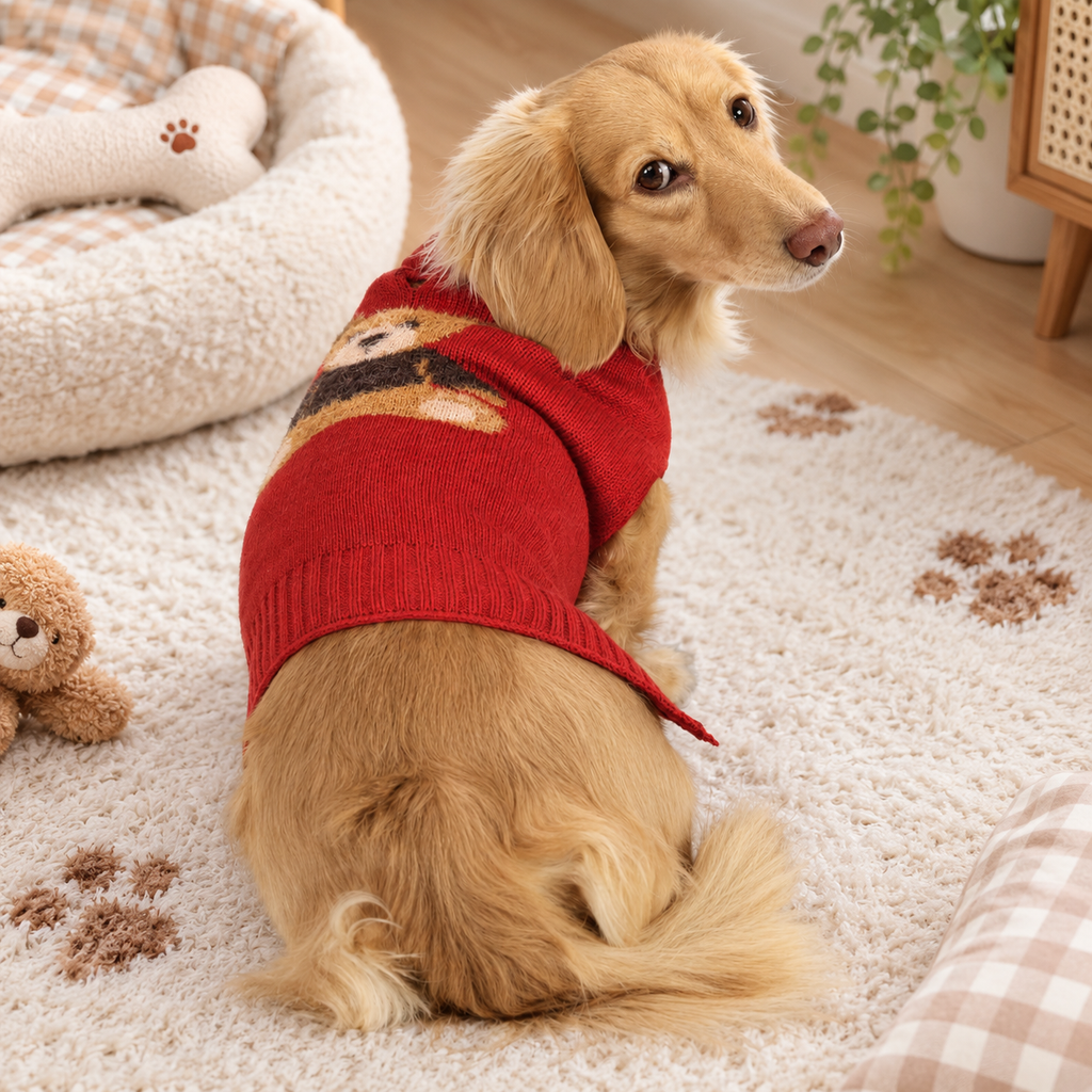Teddy Bear Knit Pet Sweater