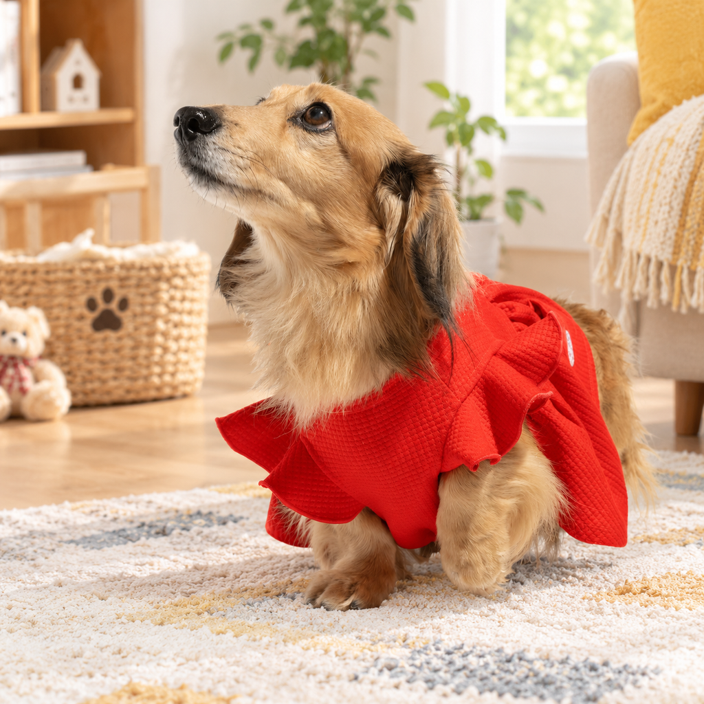 Sweet Citrus Ruffle Dog Dress