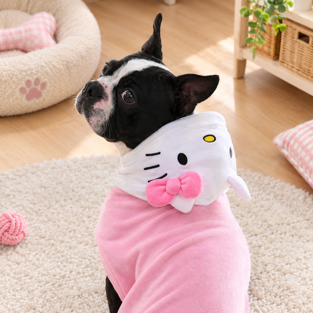 Hello Kitty Velvet Plush Pet Hoodie